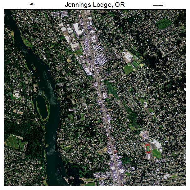 Jennings Lodge, OR air photo map