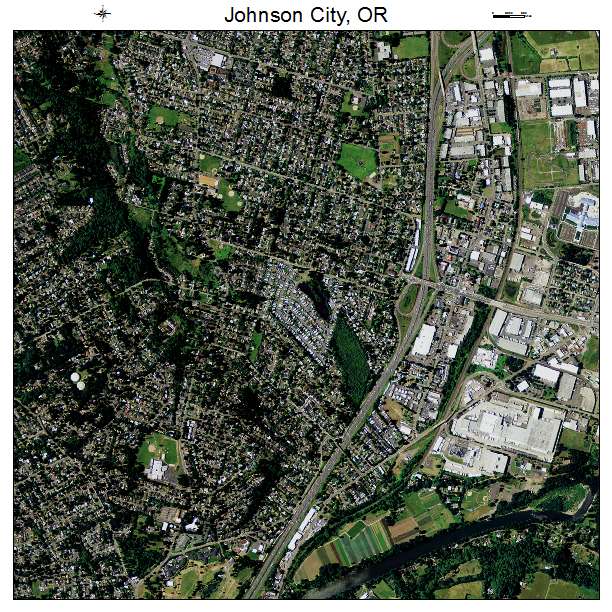 Johnson City, OR air photo map
