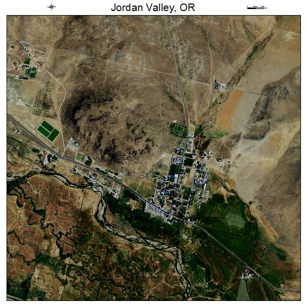 Jordan Valley, OR air photo map