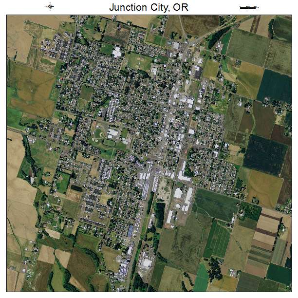 Junction City, OR air photo map
