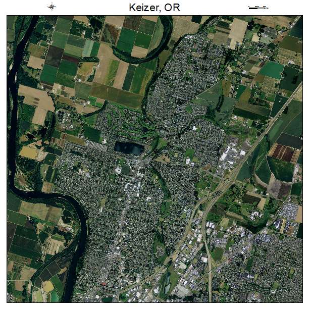 Keizer, OR air photo map