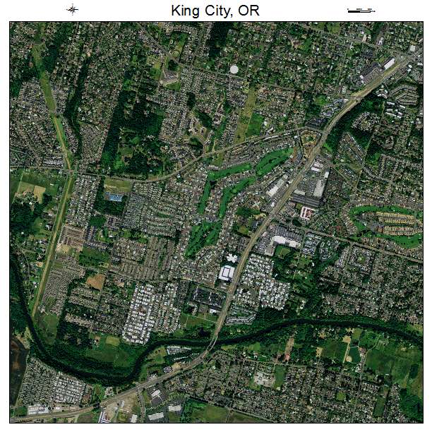 King City, OR air photo map