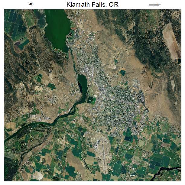 Klamath Falls, OR air photo map
