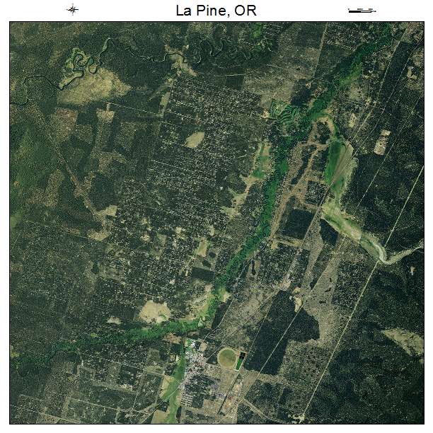 La Pine, OR air photo map
