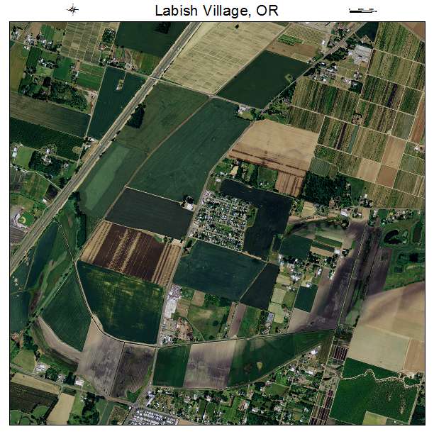 Labish Village, OR air photo map