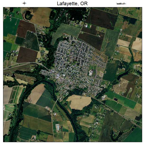 Lafayette, OR air photo map