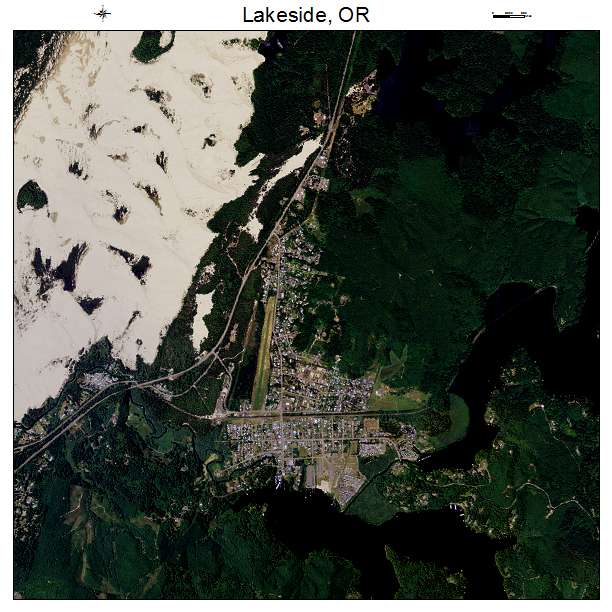 Lakeside, OR air photo map