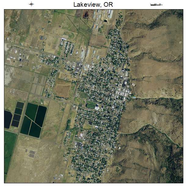 Lakeview, OR air photo map