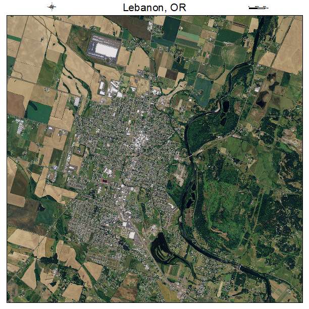 Lebanon, OR air photo map