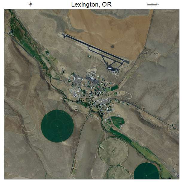 Lexington, OR air photo map