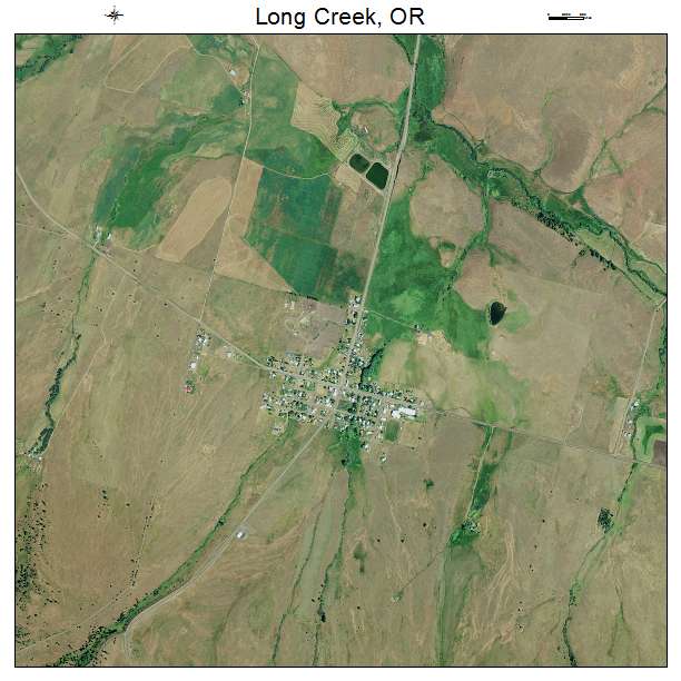 Long Creek, OR air photo map