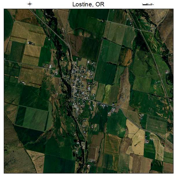 Aerial Photography Map of Lostine, OR Oregon