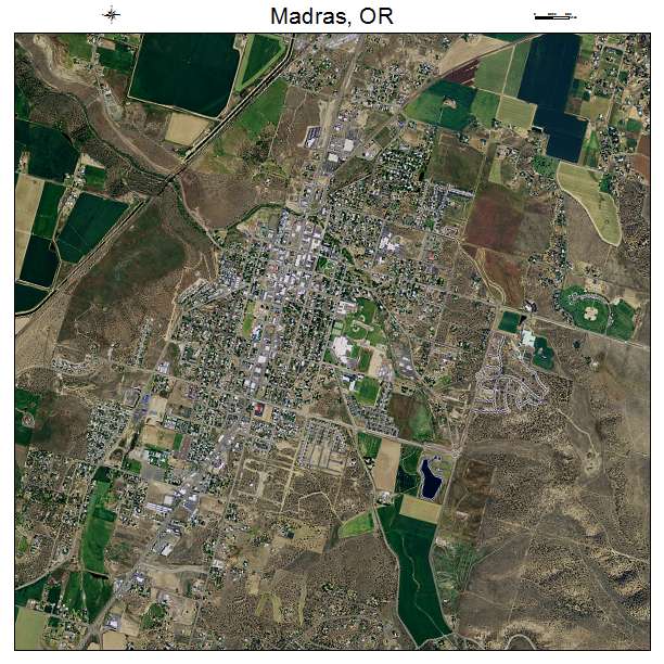 Aerial Photography Map of Madras, OR Oregon
