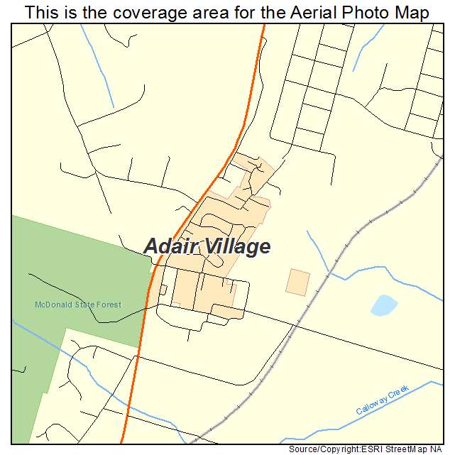Adair Village, OR location map 