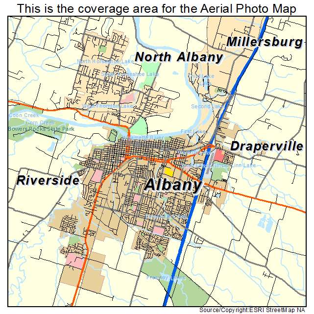 Albany, OR location map 