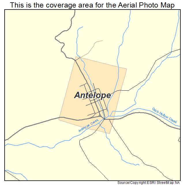 Antelope, OR location map 