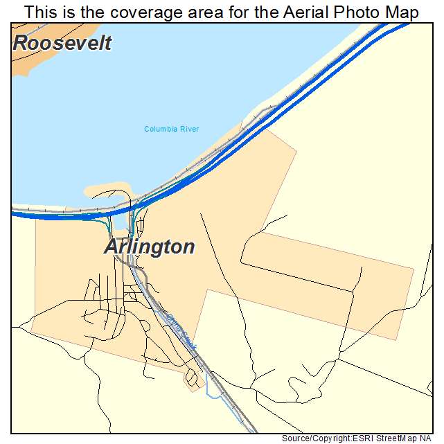 Arlington, OR location map 