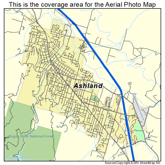 Ashland, OR location map 