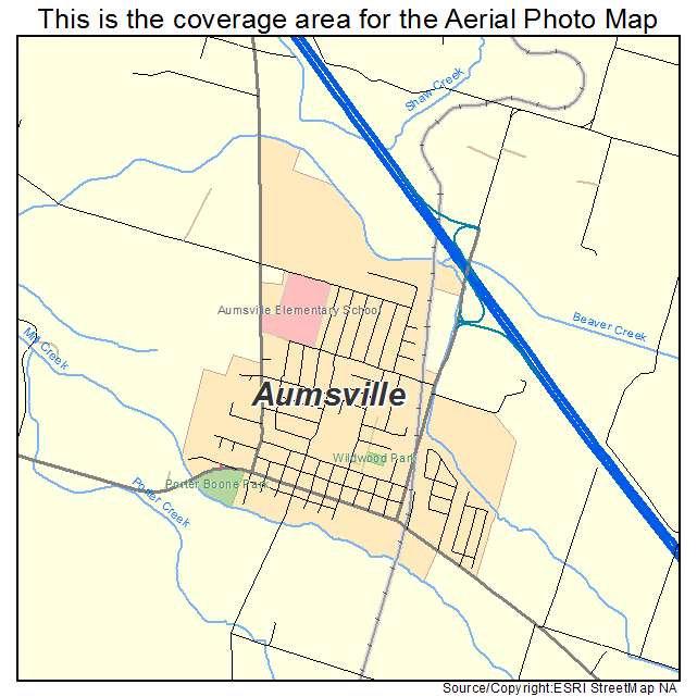 Aumsville, OR location map 