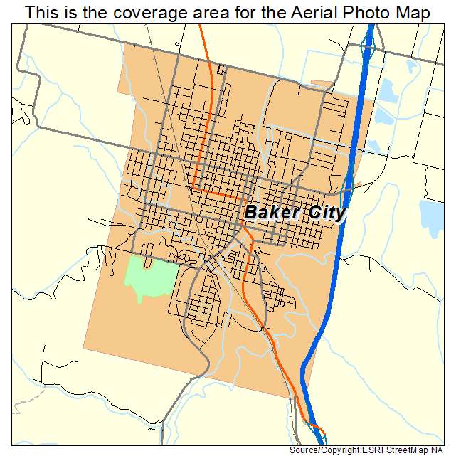 Baker City, OR location map 