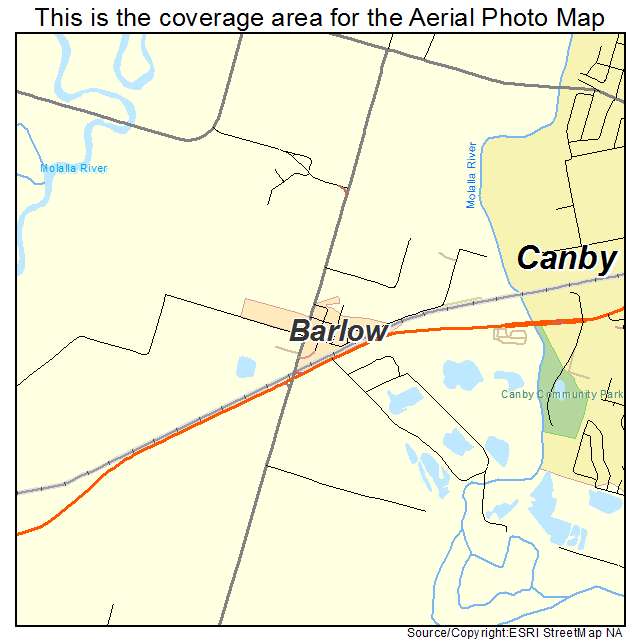 Barlow, OR location map 