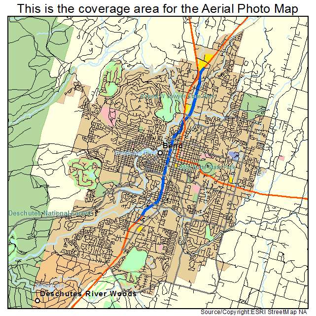 Bend, OR location map 