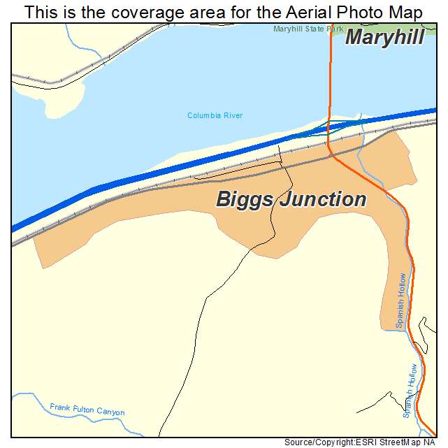 Biggs Junction, OR location map 