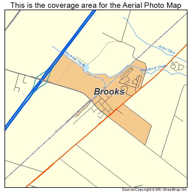 Brooks, OR location map 
