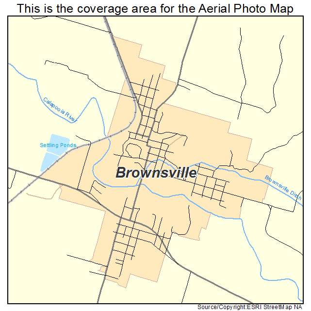 Brownsville, OR location map 
