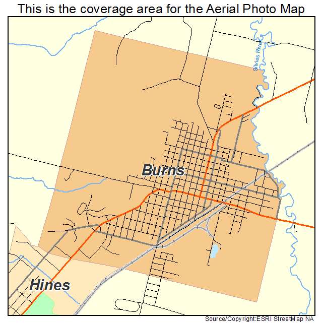 Burns, OR location map 