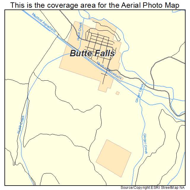 Butte Falls, OR location map 