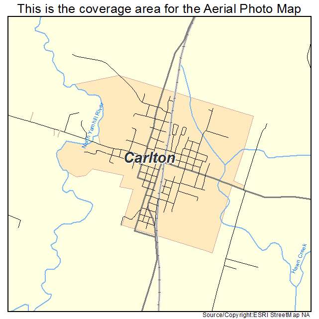 Carlton, OR location map 