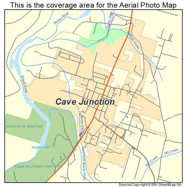 Cave Junction, OR location map 