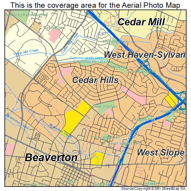 Cedar Hills, OR location map 