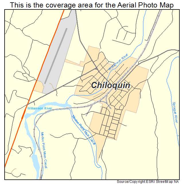 Chiloquin, OR location map 