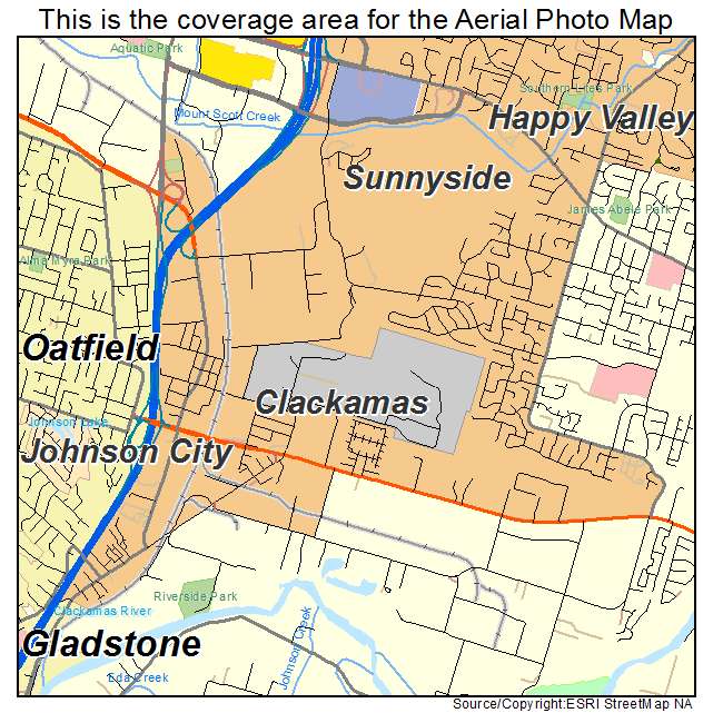 Clackamas, OR location map 