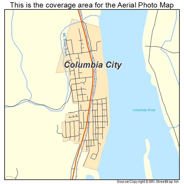 Columbia City, OR location map 