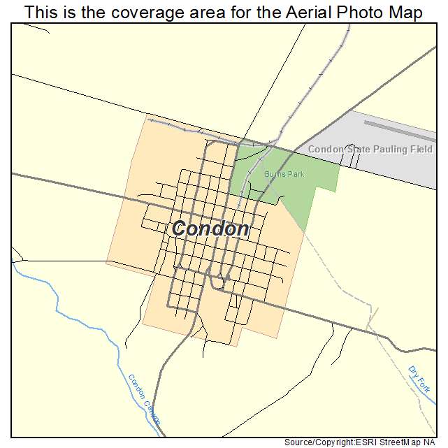 Condon, OR location map 