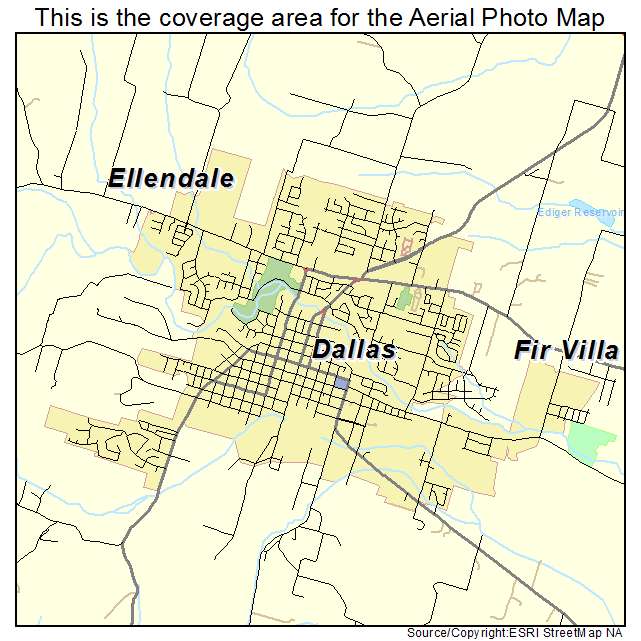Dallas, OR location map 