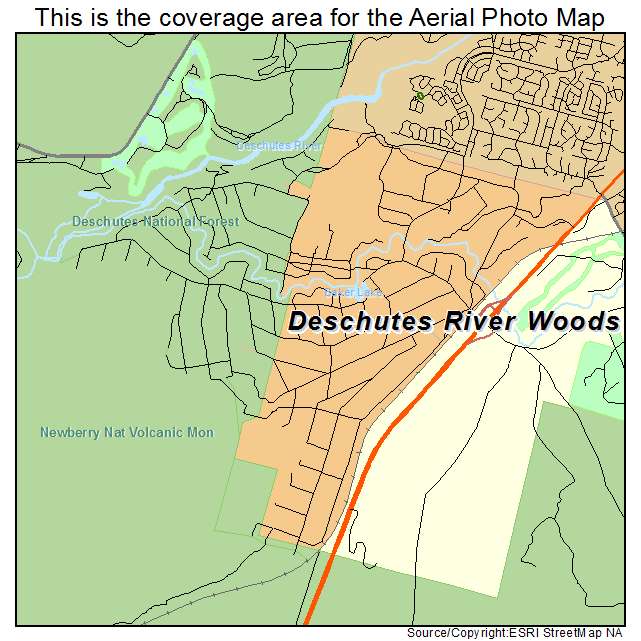 Deschutes River Woods, OR location map 