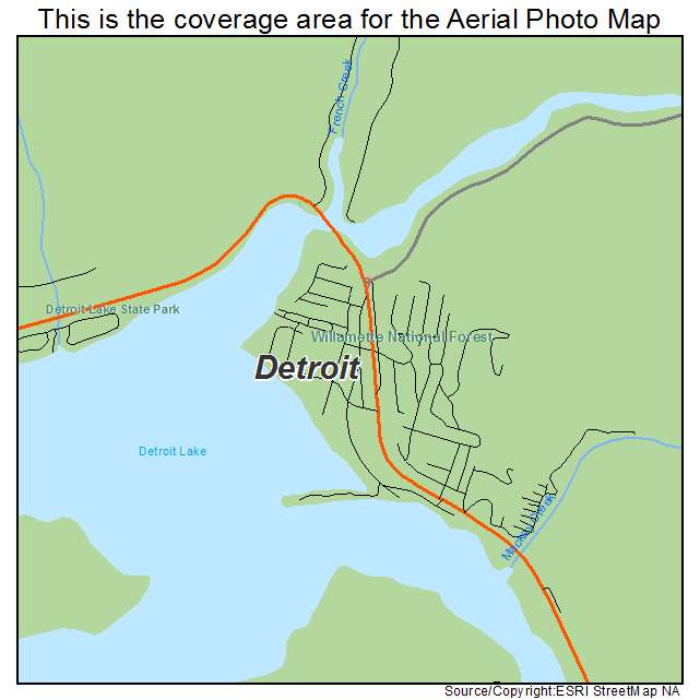 Detroit, OR location map 