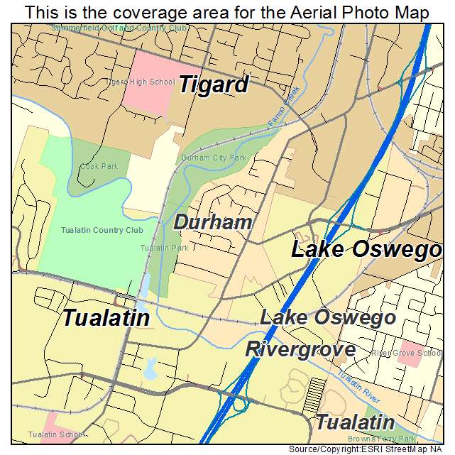 Durham, OR location map 