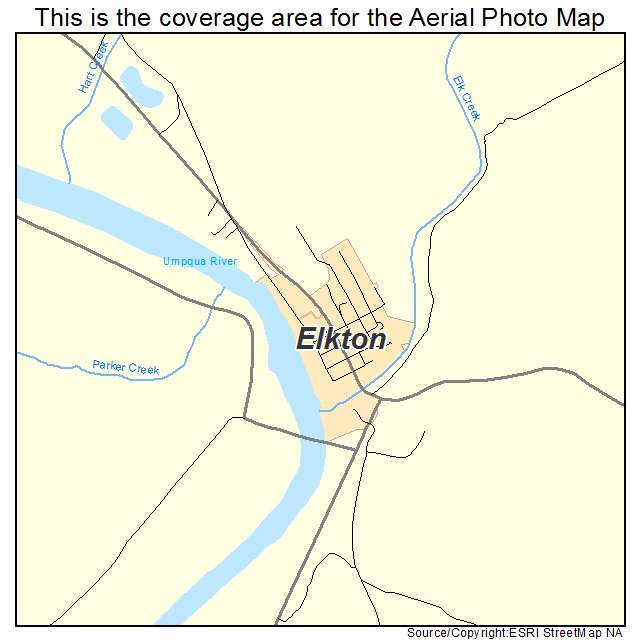 Elkton, OR location map 