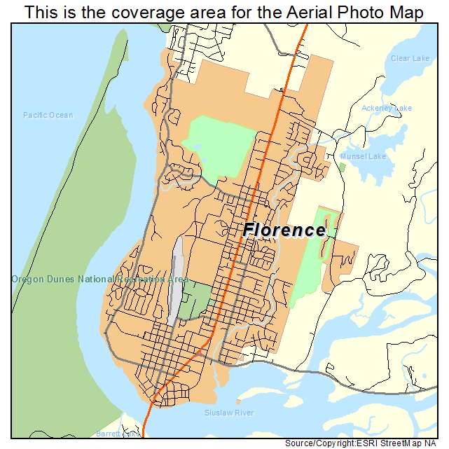 Florence, OR location map 