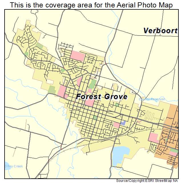 Aerial Photography Map Of Forest Grove Or Oregon
