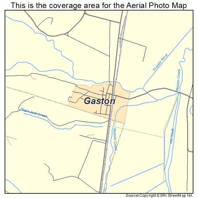Gaston, OR location map 