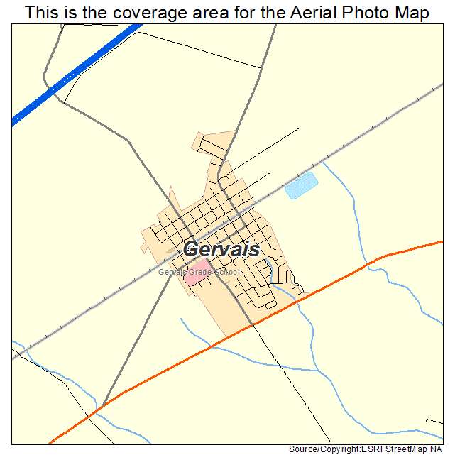 Gervais, OR location map 