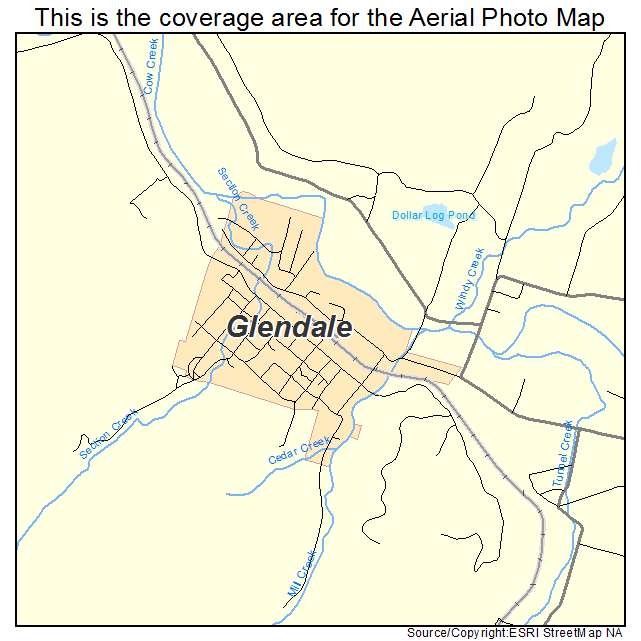 Glendale, OR location map 