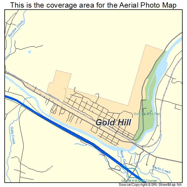 Gold Hill, OR location map 