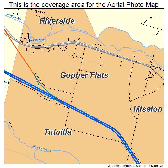 Gopher Flats, OR location map 